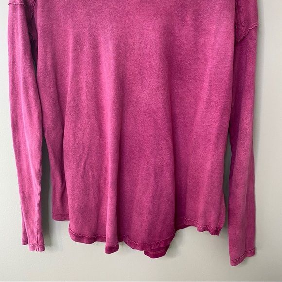 Free People Burnout Knit Top Pink Sz Small - Picture 11 of 11